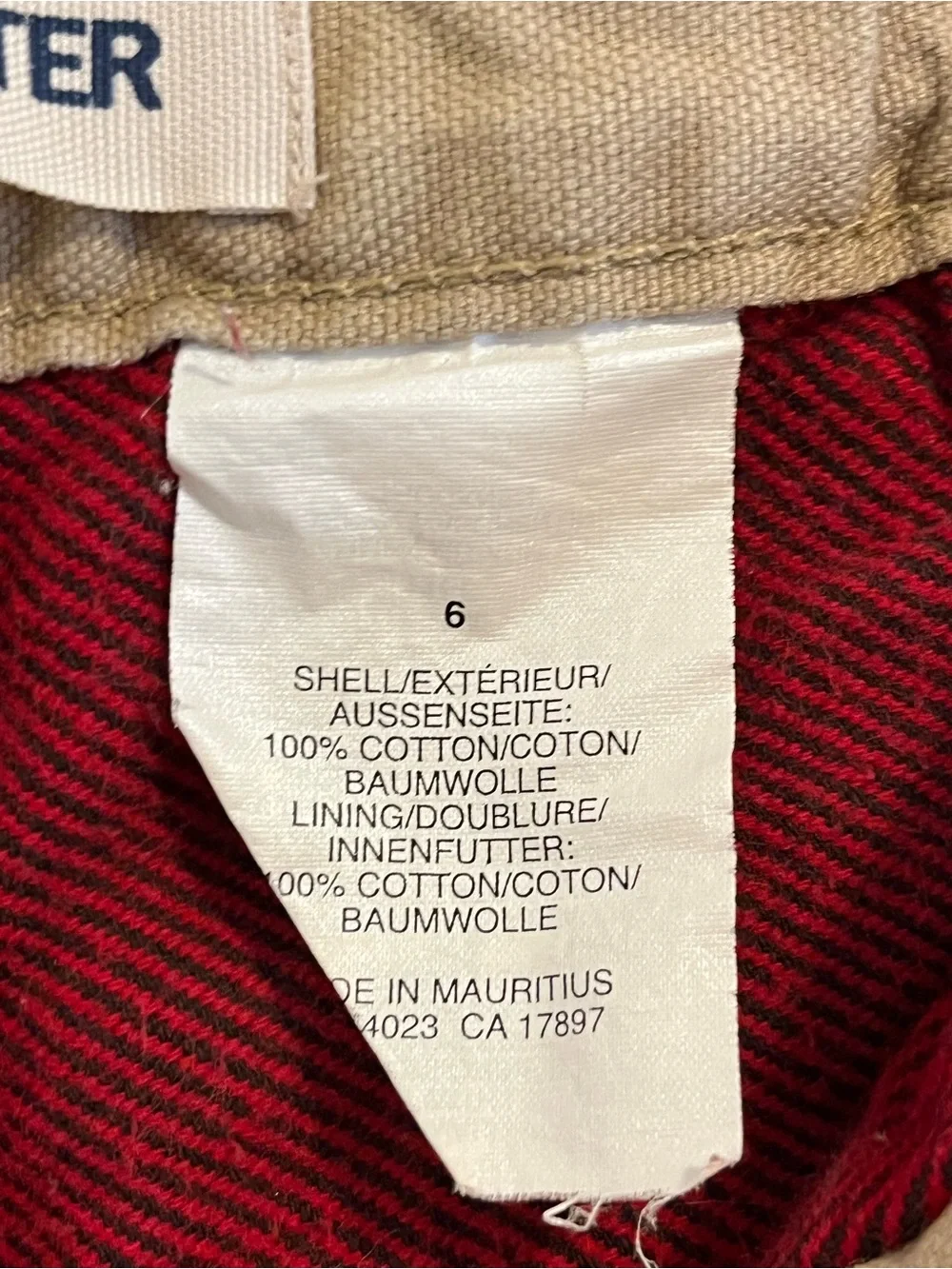 Gap Kids Carpenter Pants Cotton Heavy Weight Lined Utility Khaki Tan Boys 6